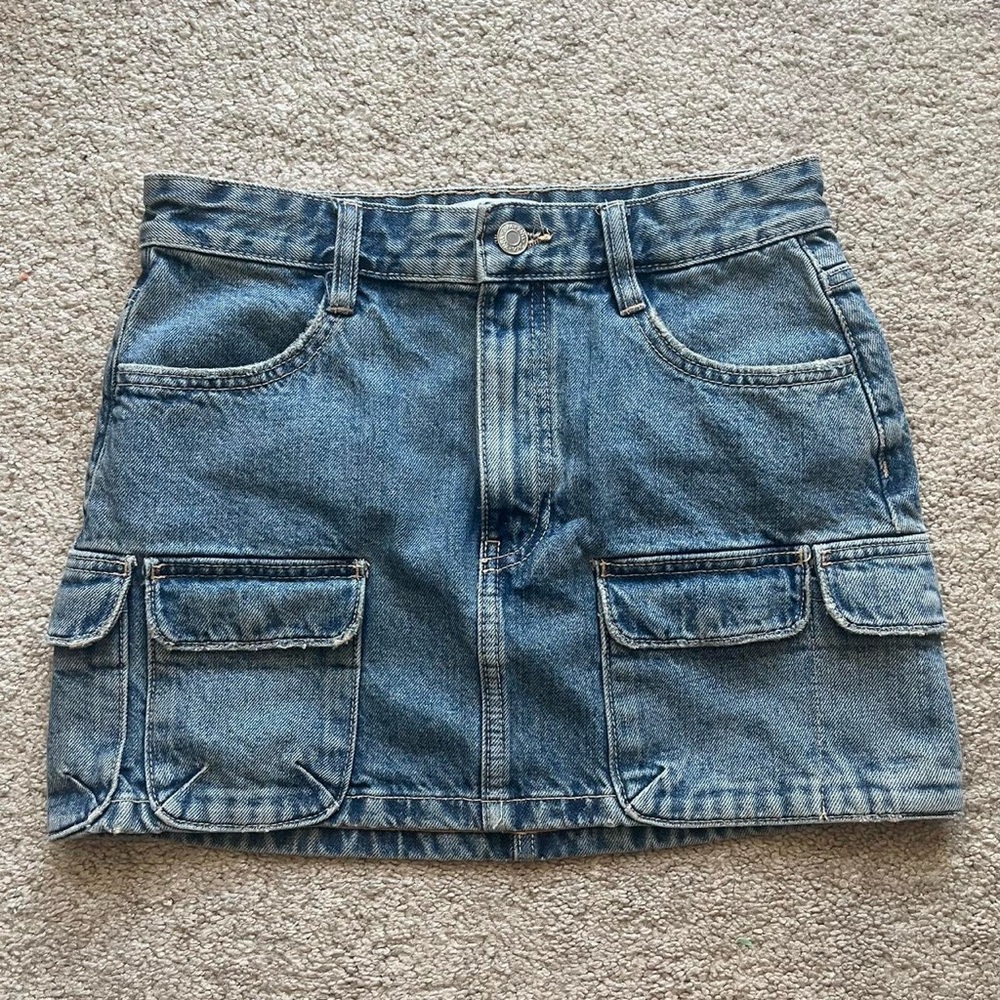 Zara Blue Denim Skirt